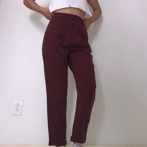 Forever 21 high rise stripe trousers